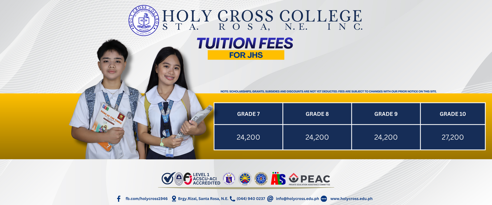 Junior High School Fees