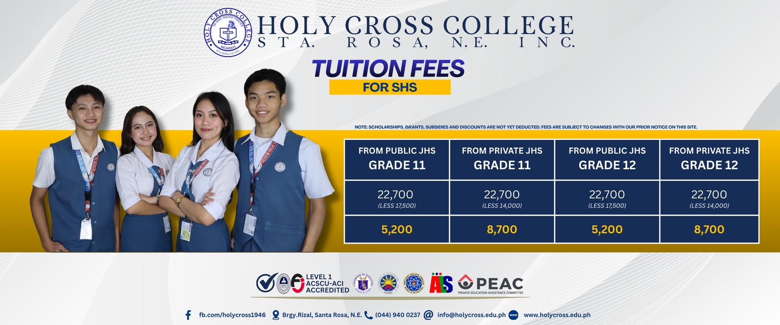 Senior High School Fees